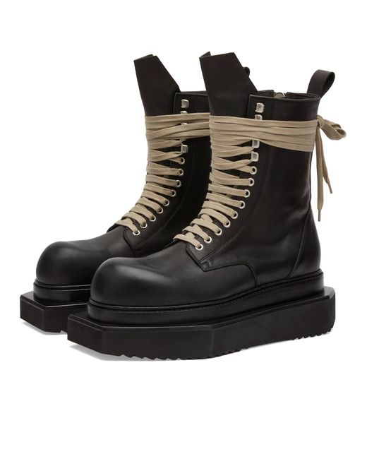 Rick Owens Black Tubro Cyclops Lace Up Boot for men