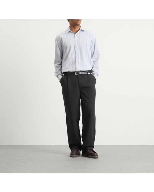 Folk Gray Wide Fit Trousers for men