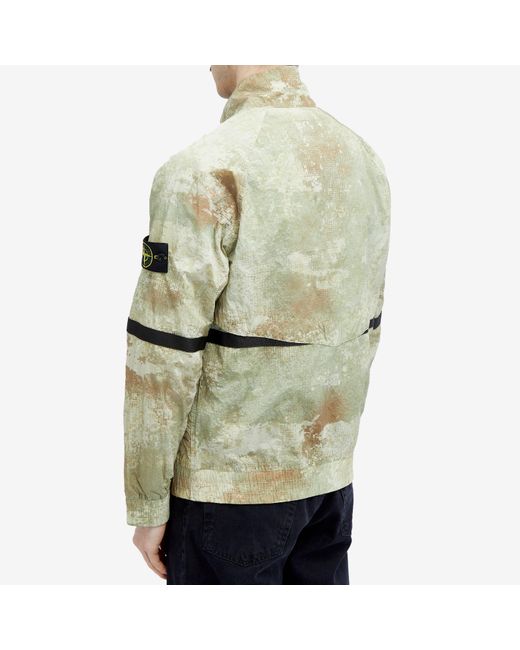 Stone Island Green Grid Camo Blouson Jacket for men