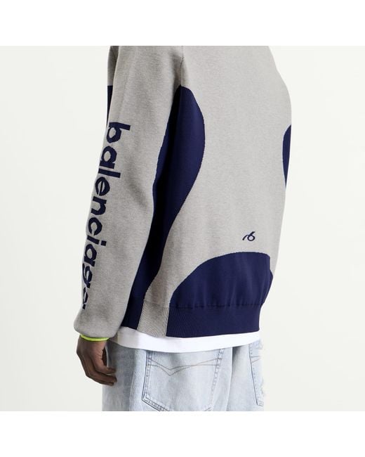 Balenciaga Blue Zip-Up Sport Jacket for men