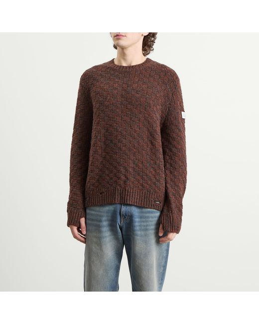 Maison Margiela Brown Mm6 Woven Jumper Dark Melange for men