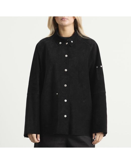 Studio Nicholson Black Dash Suede Jacket