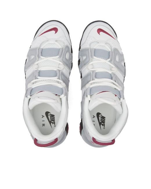 Air More Uptempo Leather High Top Sneakers in White - Nike