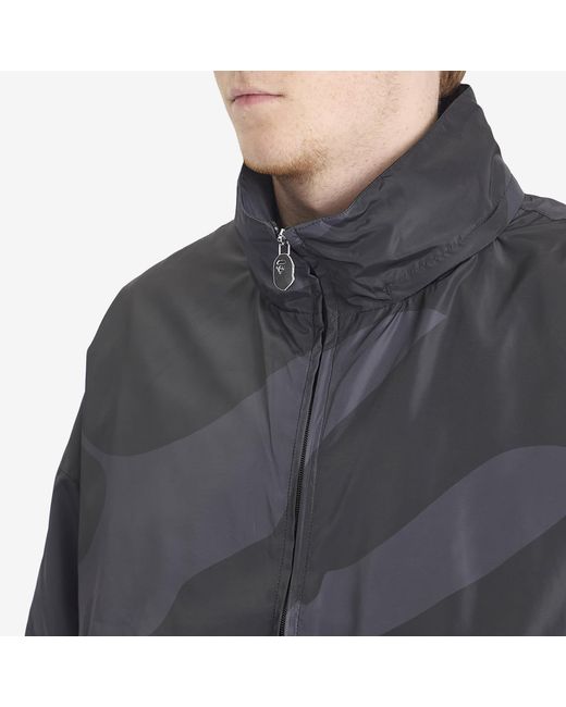 A Bathing Ape Gray Abc Camo Nylon Hooded Jacket for men