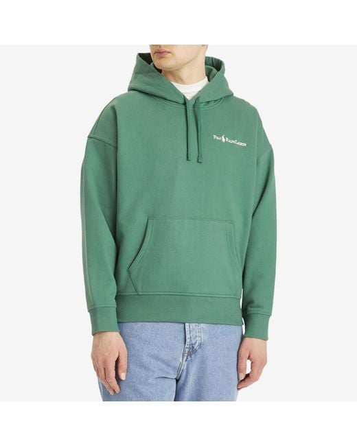 Polo Ralph Lauren Green Embroidered Chest Logo Hoodie for men