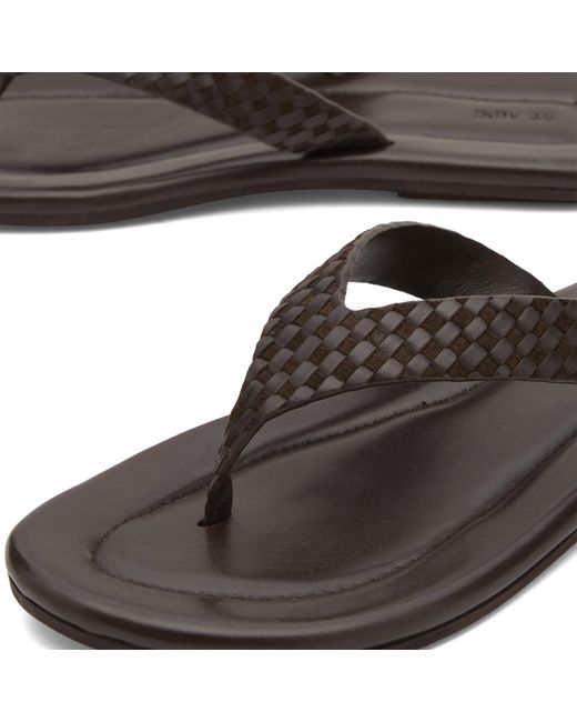 St. Agni Brown Lattice Weave Thong