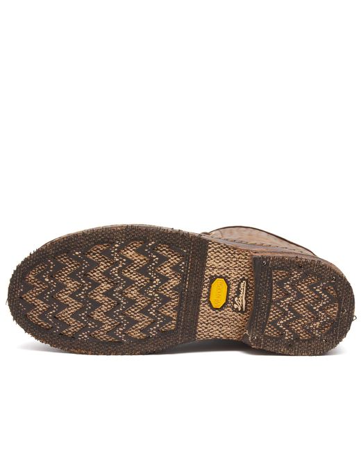 Visvim Brown Grizzly Camper Hi-Folk for men