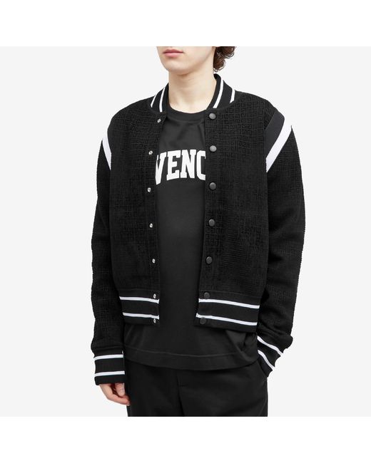 Givenchy Black Knitted Bomber Jacket for men