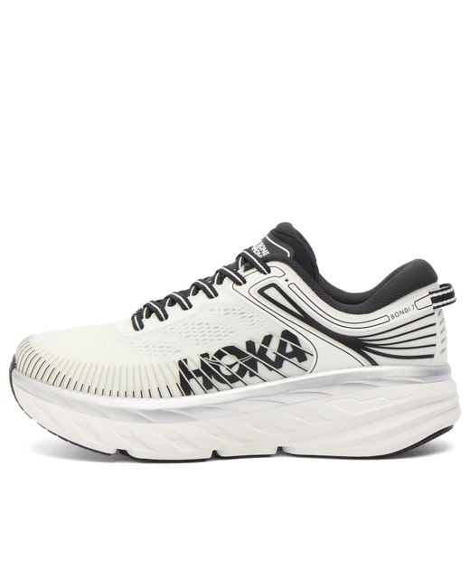Hoka One One White Bondi 7 Sneaker