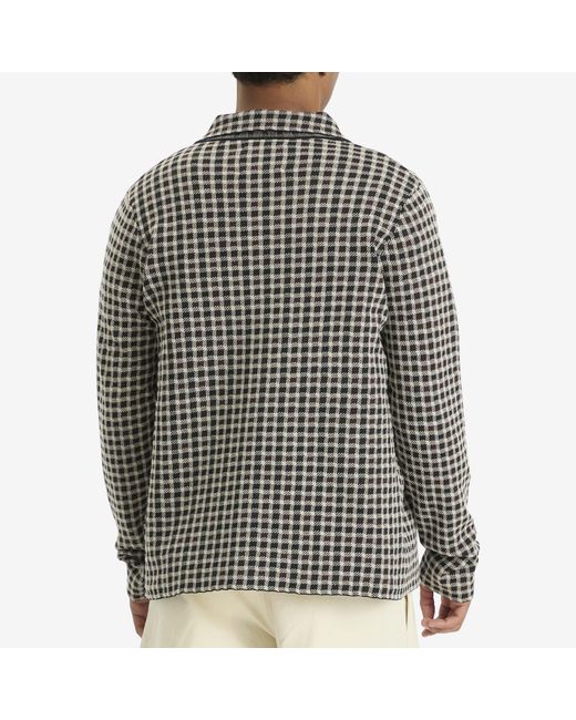Jil Sander Black Wool Check Zip Through for men