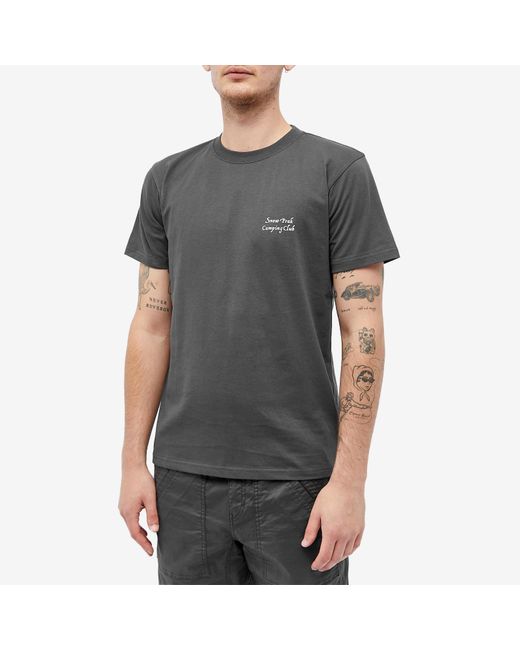 Snow Peak Gray Camping Club T-Shirt for men