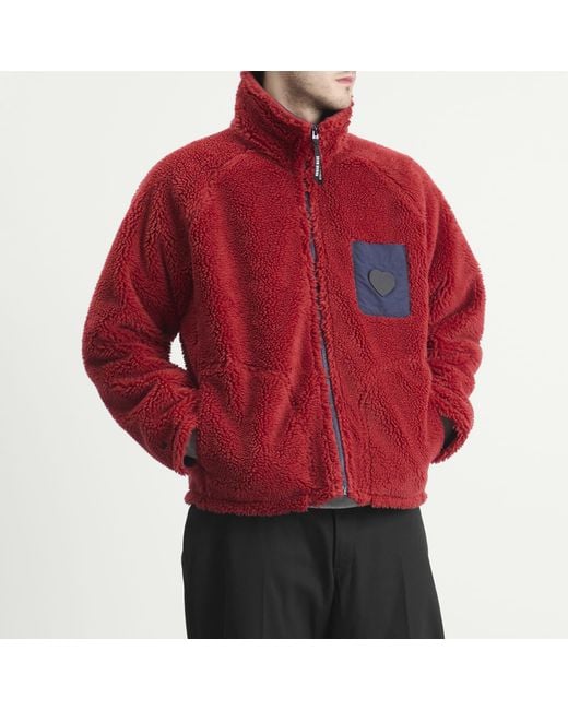 Human Made Red Fleece Jacket for men