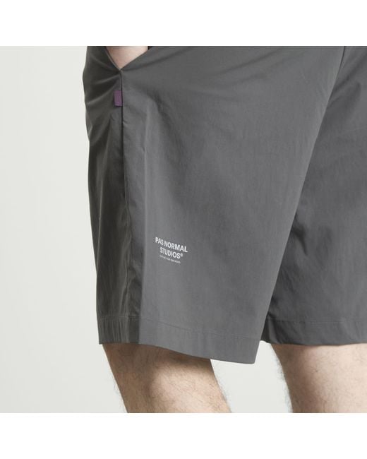 Pas Normal Studios Gray Off-Race Light Tech Shorts for men