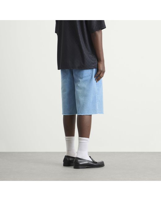 Umbro Blue Washed Drill Short for men