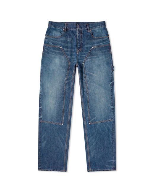 Givenchy Blue Studded Carpenter Jeans for men