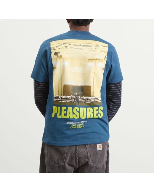 Pleasures Blue X Boiler Room Turntable T-Shirt for men