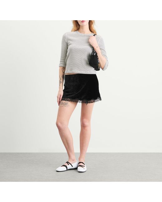 Rixo Black Kornelia Mini Skirt