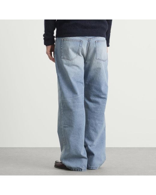 AMI Blue Large Fit Jeans for men