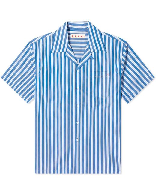 Marni Blue Stripe Vacation Shirt for men