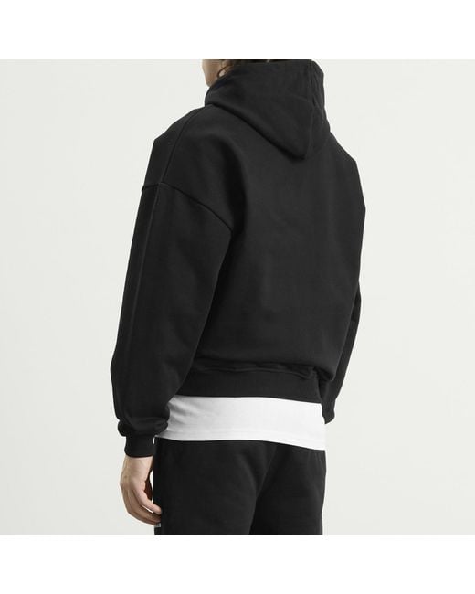 Annie Hood Black Mini Logo Hoodie for men