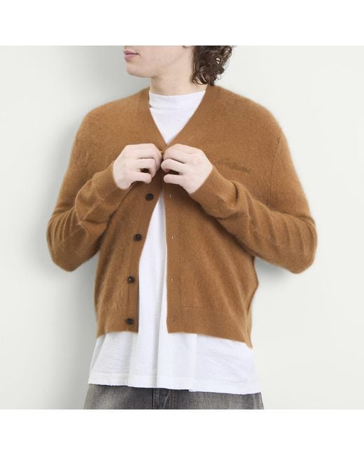 Acne Brown Plush Cardigan for men
