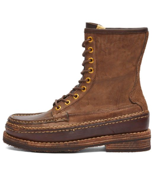 Visvim Brown Grizzly Camper Hi-Folk for men
