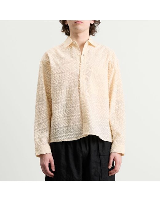 MKI Miyuki-Zoku Natural Ribbon Jacquard Box Dress Shirt for men