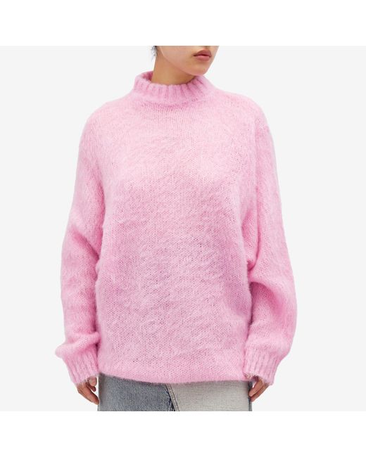 Pink sweater fluffy hotsell