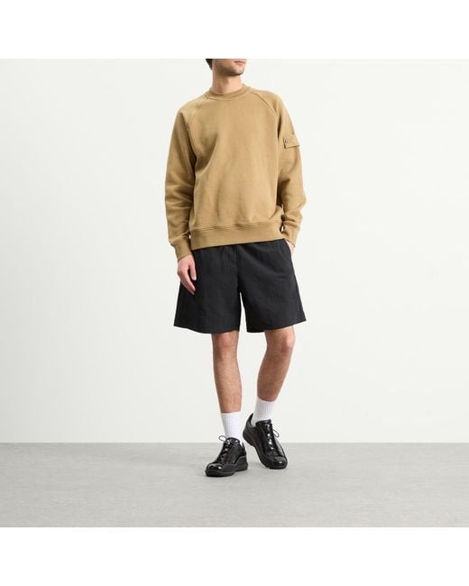 Stone Island Brown Ghost Heavy Fleece Crew Neck Sweatshirt for men