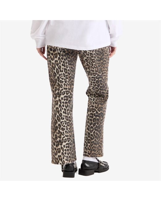 Ganni Multicolor Print Flare Jeans