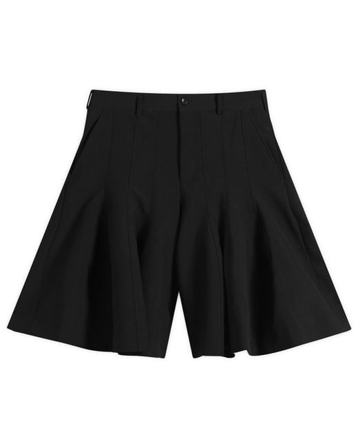 Comme des Garçons Black Wool Structured Shorts for men