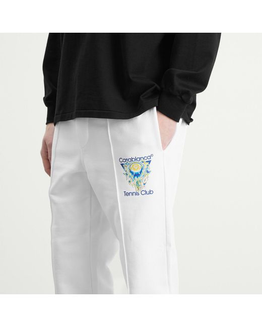Casablanca White Tennis Club Icon Pintuck Jogger for men