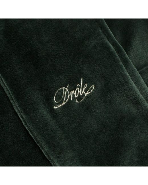 Drole de Monsieur Green Presented By End. Embroidered Velvet Fleece Trouser