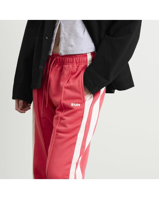SUNDAYFRUITMARKET Red Sunday Jersey Tracksuit Bottoms