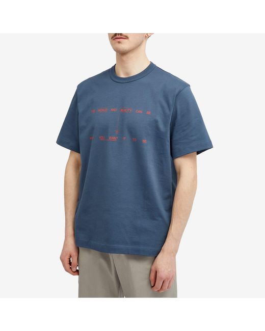 Helmut Lang Blue Outer Space T-Shirt for men