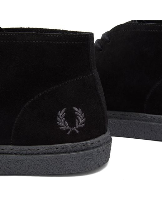 Fred Perry Black Hawley Suede Boot for men