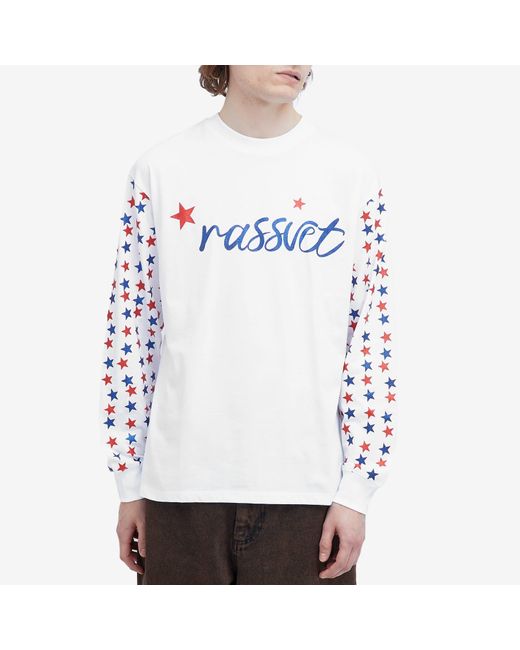 Rassvet (PACCBET) White Sparkle Logo Long Sleeve T-Shirt for men