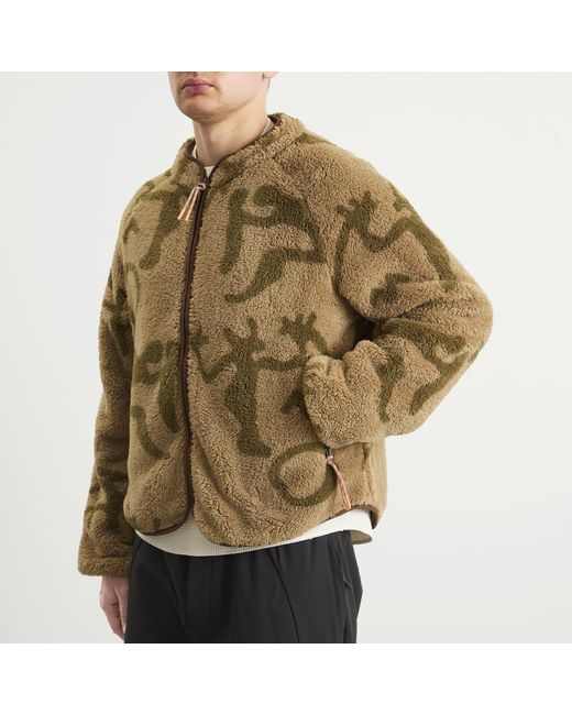 KA_YO_Prototype Green Petroglyph Fleece Jacket for men