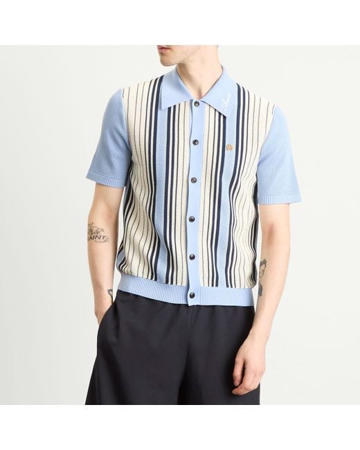 Amiri Blue Script Stripe Shirt for men
