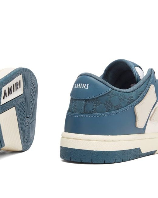 Amiri Blue Debossed Ma Quad Skel Top Low for men