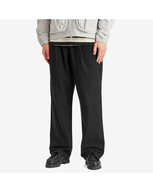 Folk Black Elasticated Wide Fit Trouser for men