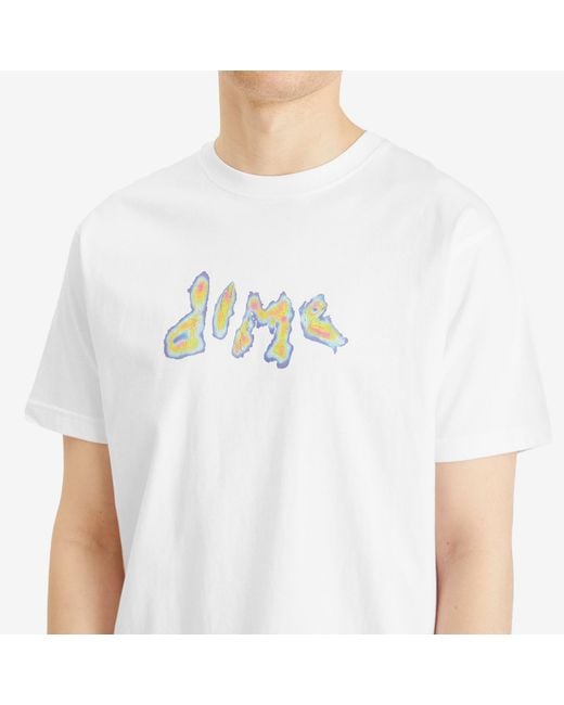 Dime White Topo T-Shirt for men