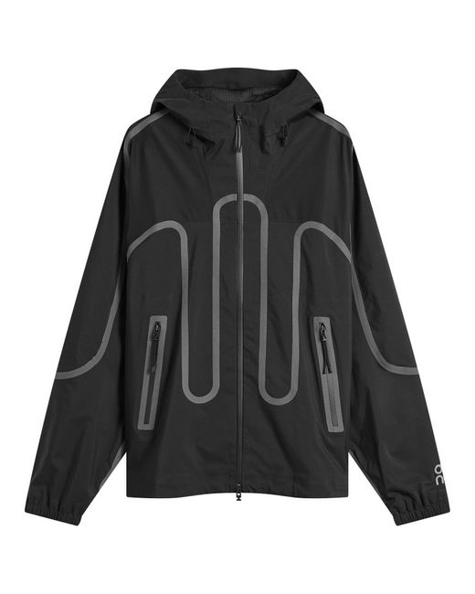On Shoes Black Ik Waterproof Jacket for men