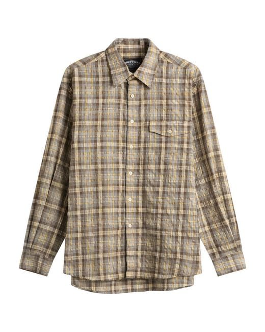 FRIZMWORKS Brown Uneven Check Shirt for men