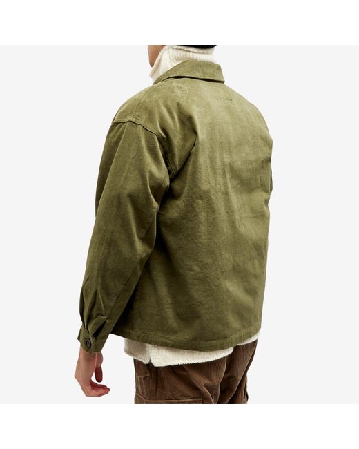FRIZMWORKS Green Jungle Moleskin French Work Jacket for men