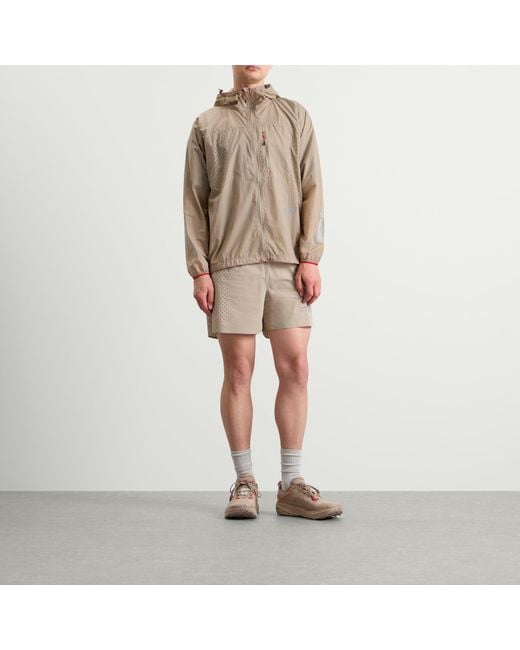 And Wander Brown X Altra Ventilation Wind Jacket for men