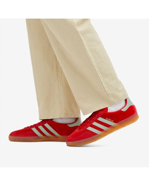 Adidas Red Sports Shoes Gazelle Indoor W