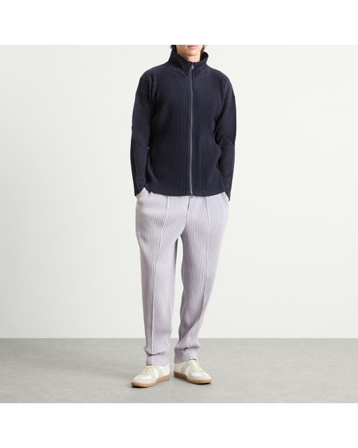 Homme Plissé Issey Miyake Gray Homme Plissé Straight Leg Trousers for men