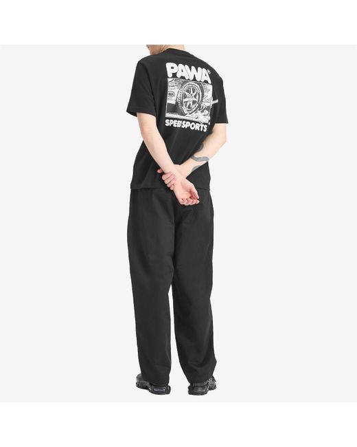 Pawa Speed Sports Black Burnout T-Shirt for men