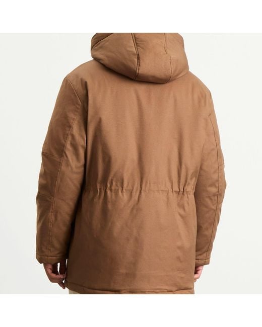 RANRA Brown Neve Canvas Cotton Parka Jacket for men